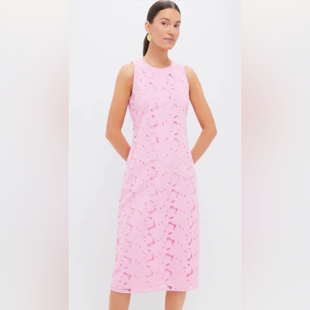 Chic Pink Sleeveless Midi Dress